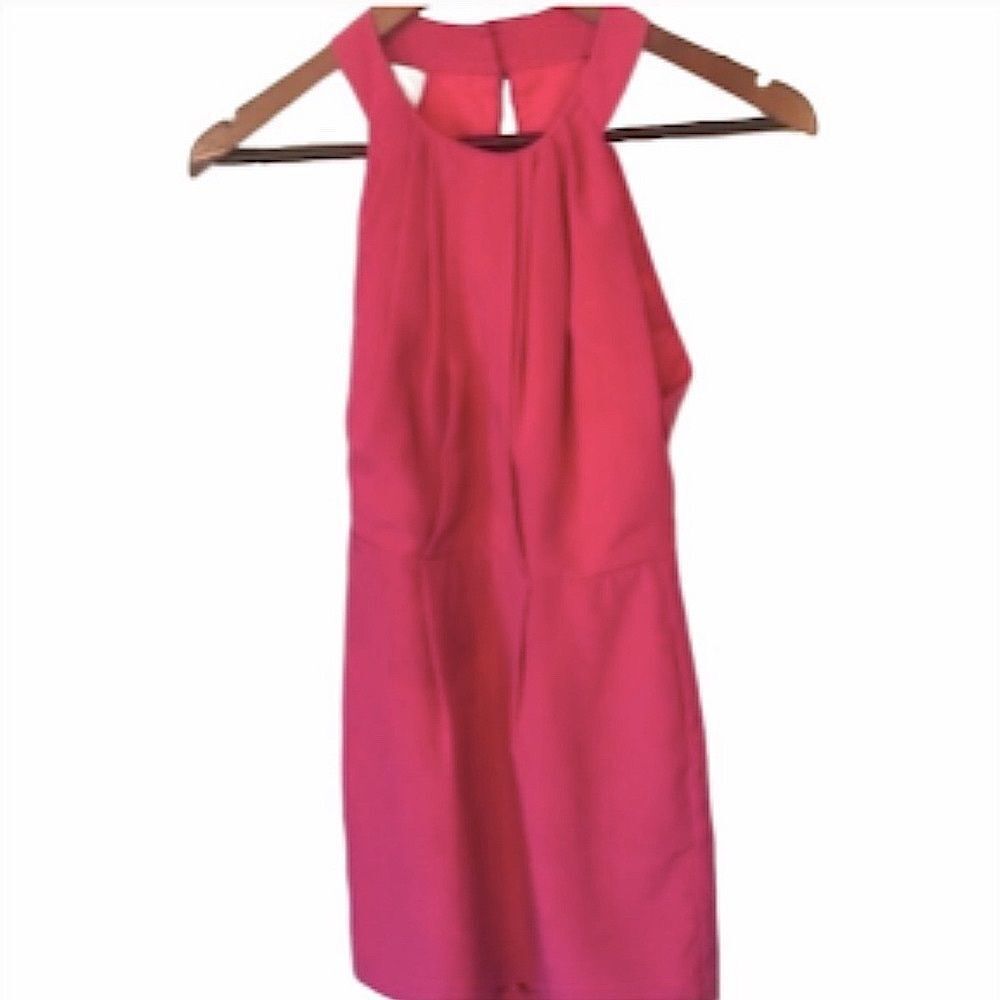 BCBG Hot Pink Open Back Cocktail Dress